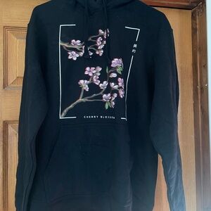 Cherry Blossom Black Hoodie